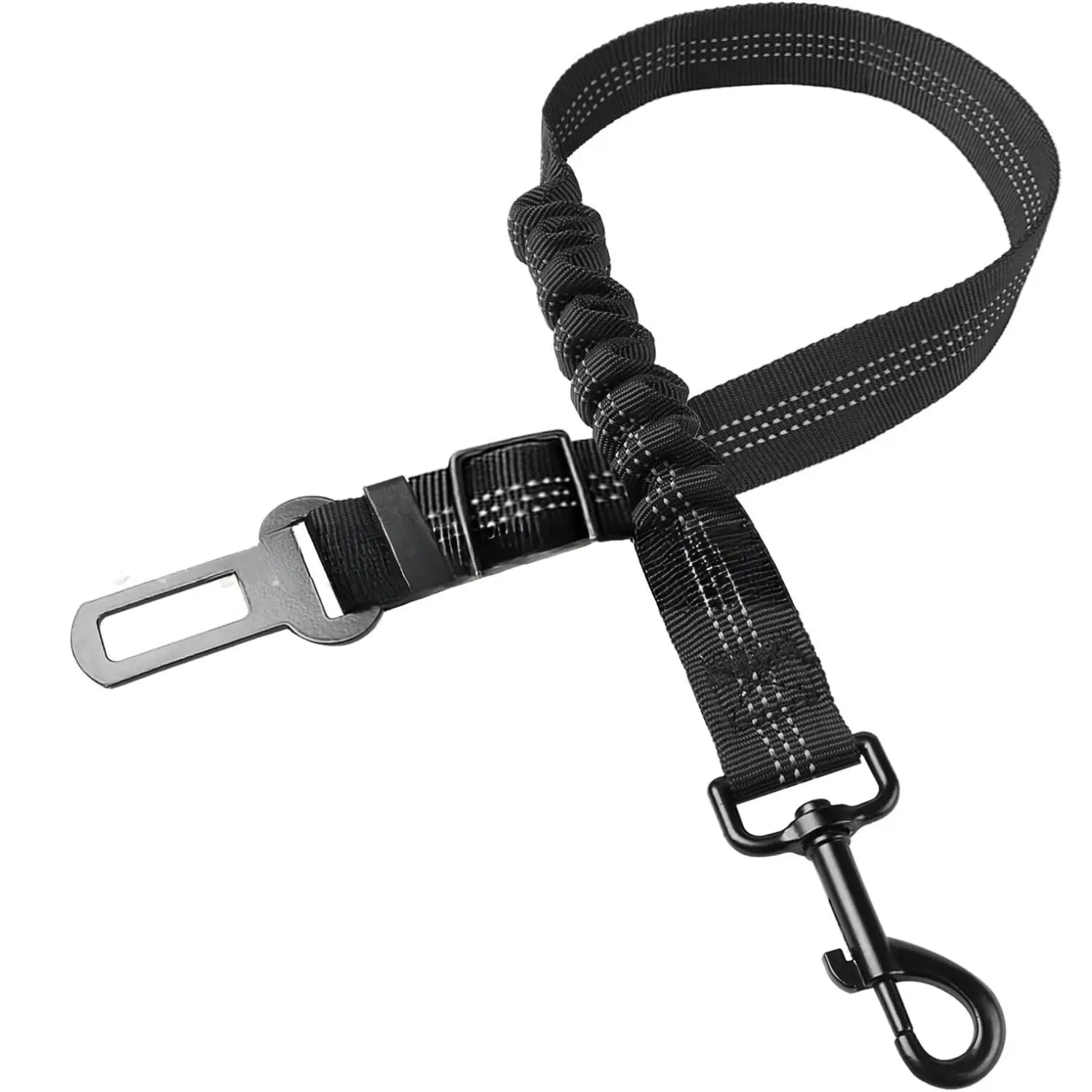 Autogordel Hondenriem/Kattenriem met Elastiek | Reflecterende Veiligheidsriem